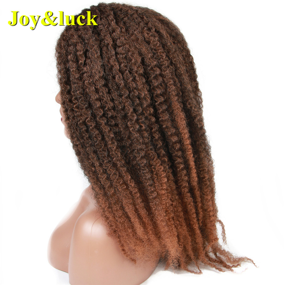 Long Afro Kinky Curly  Crochet Braids Wigs  Sythetic Wigs Middle Part Ombre Color Hair Wigs  Cosplay or Daily Use Hair Style