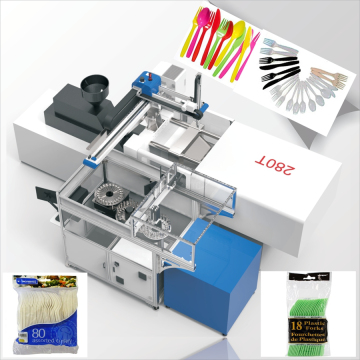 Disposable plastic forks,spoon,knife automatic packing machine