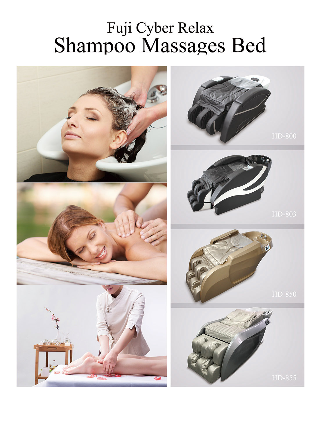 TOP Grade fiberglass hair salon hair washing shampoo massage chair
