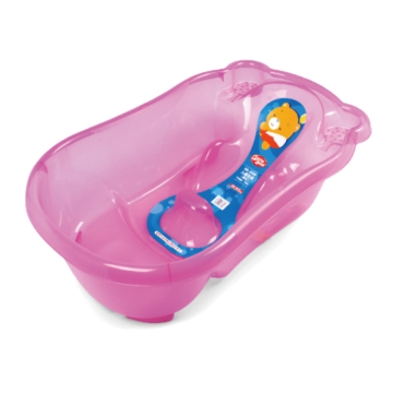 H8309 Bañera infantil transparente grande con cama de baño inyectada