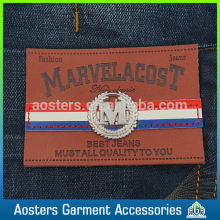 Fashion leather labels Custom leather label for jeans