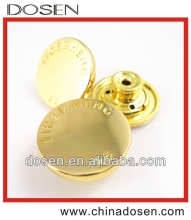 fashionable style bright gold tone metal Jeans button for jeans