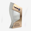 Premio de acrílico de nuevo diseño de aluminio cepillado de lujo APEX