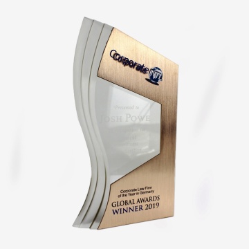 APEX Luxury Brushed Aluminum New Design Acrylic Award