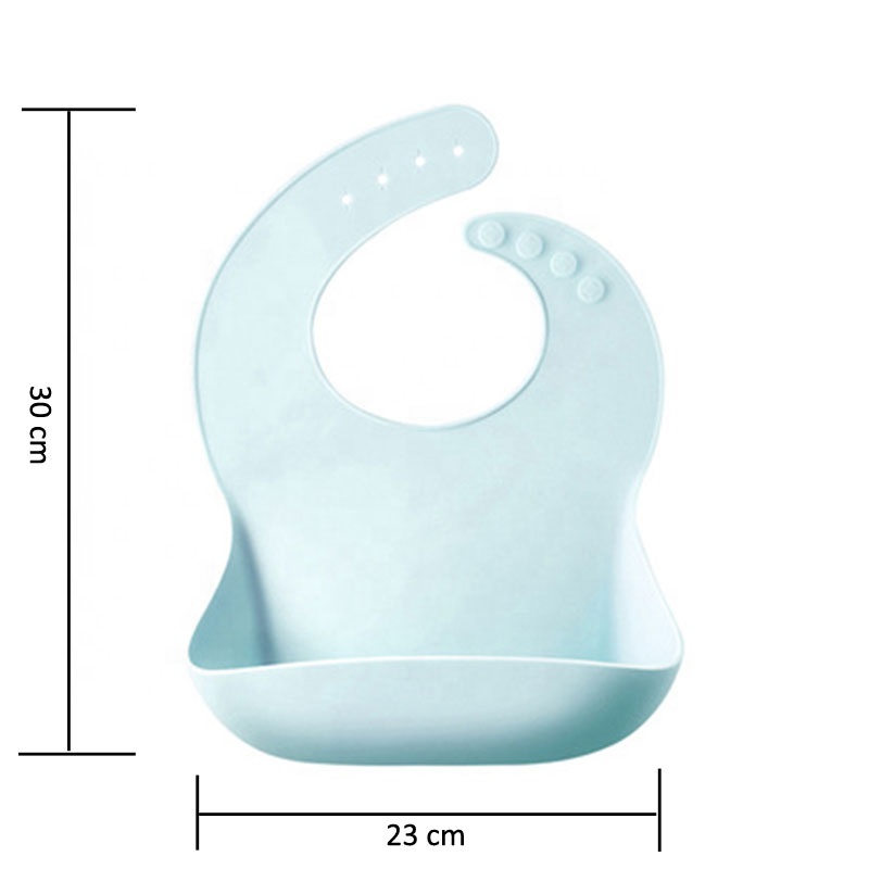 Custom  Logo Pattern Print Food Grade Safety Kids Feeding Supplies Waterproof Soft Children Baby Feeding Silicone Bib