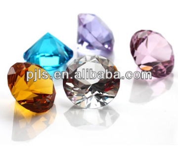 diamond shape crystal paperweight, glass diamond wedding favor