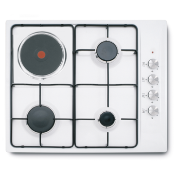 White Gas-Electric Hob Stove 60CM