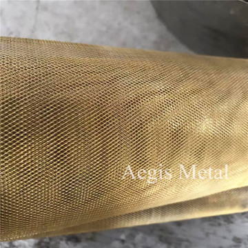 1x2mm Diamond Expanded Brass Mesh