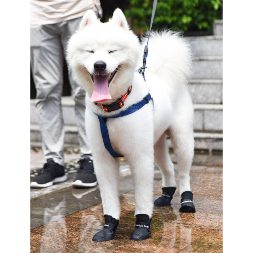 개 부츠 재사용 가능한 실리콘 애완 동물 신발