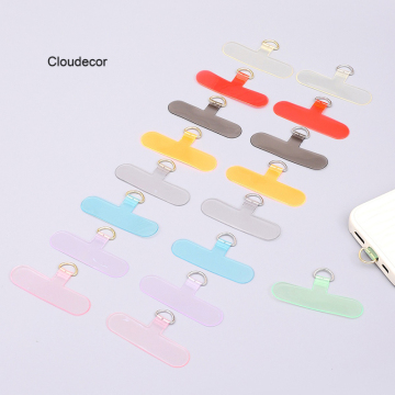 Universal TPU Card T-Shaped Phone Strap Adaptor: Multi-Color, Multifunctional, and Detachable Phone Cord Fixing Patch with Soft Adaptor Pad