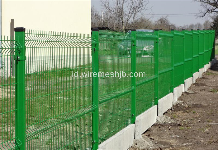 Indah PVC Dilapisi Pagar Segitiga Dilas Wire Mesh