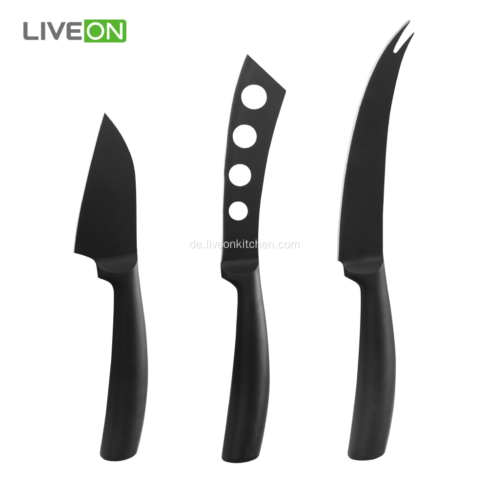 3-teiliges Black Oxide Cheese Knife Set