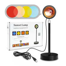 LAMHO Bedroom USB RGB Sunset Lamp: Sun Rainbow Sunset Projector Night Light for Home Decoration