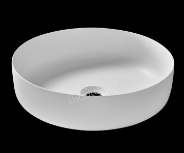 Pure acrylic solid surface countertop washbasin for bathroom