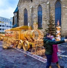 OEM 3D Thomas Train Street Decoration LED Flashing Christmas Light