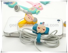 kawaii cartoon earphone cable organizer