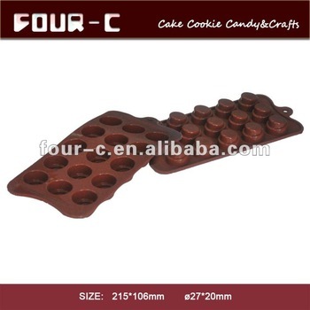 Sloped cylinder silicone candy molds