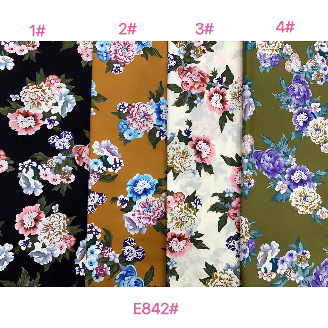 ISP Textile Women Clothing Cloth Fabric Plain Woven RAYON Textile Material Printed Fabric For Dress
