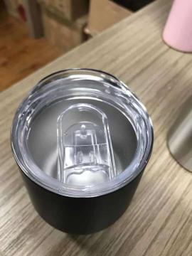 12oz Solid Color Push Lid Wine Tumbler