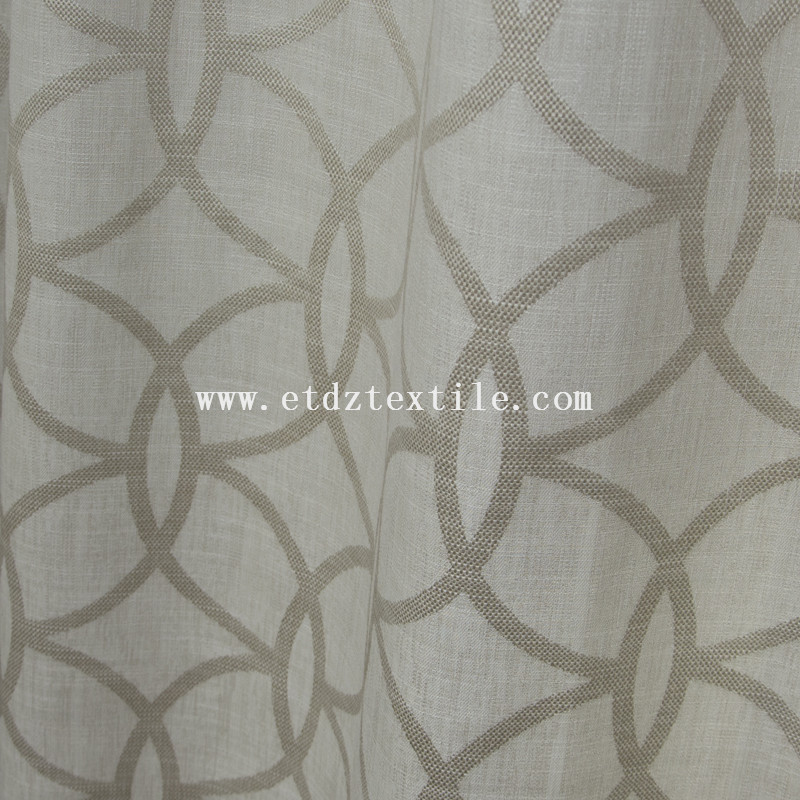 2015 Top Sell Linen Jacquard Piece Dyed Curtain Fabric 6005-55