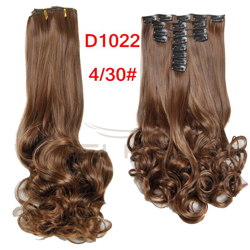 Aisi Hair Long Wavy 18 Clips in Hair Extension 10pcs/set Synthetic False Hairpieces Heat Resistant Hair Pieces