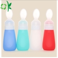 BPA Silicone Baby Squeeze Cuchara Alimentadora Con Botella