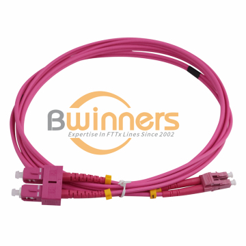 SC UPC - LC UPC MM 0M4 DX 3.0mm LSZH 2M Optical Patch Cable