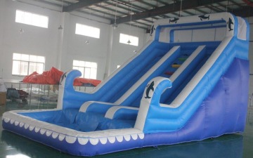 slide wet inflatable inflatable water slide/blue water slide 091