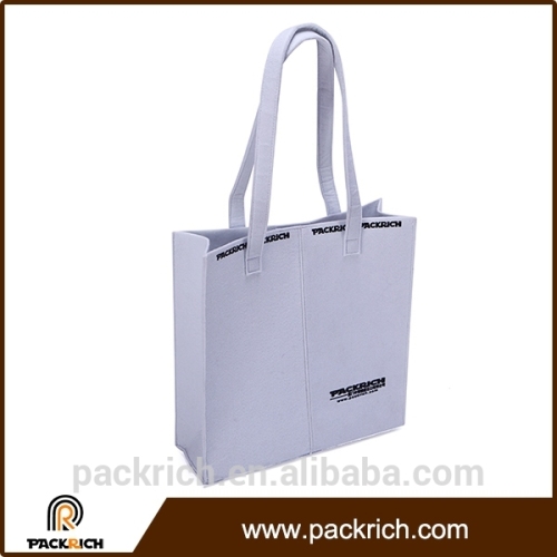 Ladies fashion handbag shopping felt material plain white blank canvas bag