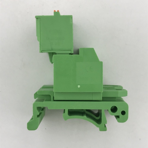 Din rail mounted Pluggable spring terminal block