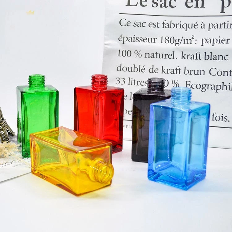 Tall Square Perfume Aroma Glass Diffuser Bottle