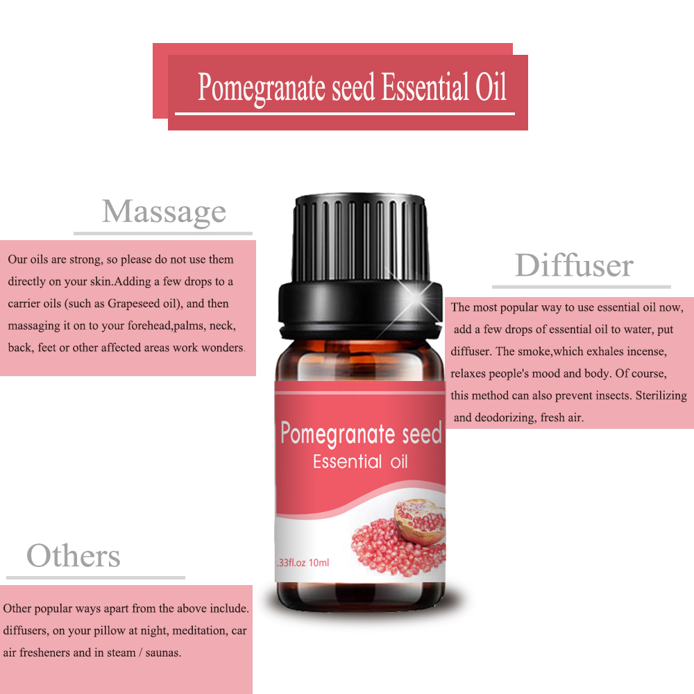 cosmetic grade 10ml bulk pomegranate seed oil essential oil