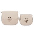 White leather messenger bag fashion all-match