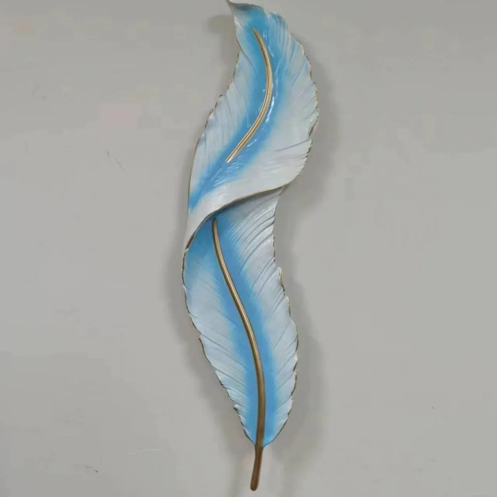 Modern LED Dimmable Wall Sconce with Elegant Feather Design Lamp