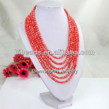 Chunky coral beads necklace unique design CBN0008