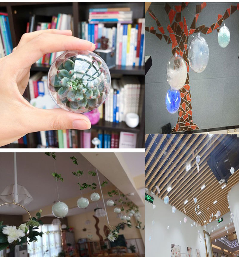 Christmas Tree Decoration Transparent Ball Xmas Hanging Ornament Craft Sphere