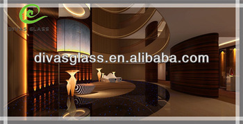 Glass conference room partition wall