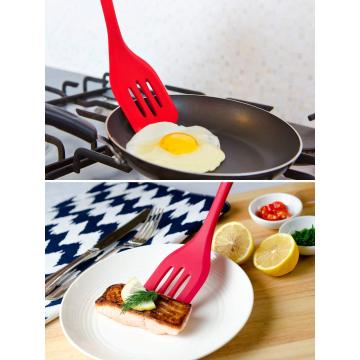 Spatule à encoches de cuisine en silicone de qualité supérieure, antiadhésive