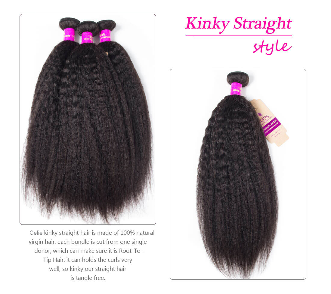 Kinky Straight Human Hair Bundles Natural Color Cuticle Aligned Indian Virgin Hair Extensions Yaki Bundle Deals Wholesale Vendor