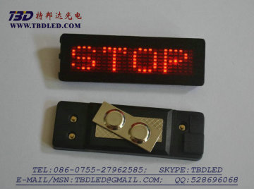 led name badge-B724R