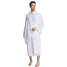Polyester White Embossed Beach Towel for Pilgrimage Clothing - Foreign Trade"

This title captures the key elements such as the material (polyester), color (white), type of towel (embossed beach towel), association with pilgrimage clothing, and its suitab