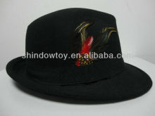 Fashion wool felt fedora hat with plume, Wool felt hat, Wool hat