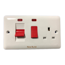 British Standard Double Electric Wall Copper Switch Socket for Cooker