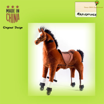 Manufacture Child Plush Toys Ride On Horse Pony On The Wheels from Dalian China, Ufree Horse