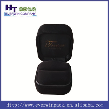 High quality fancy black velvet jewelry ring box