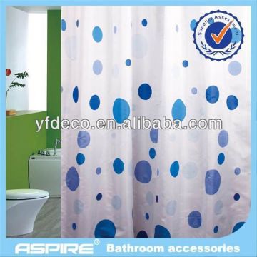 Polyester ball chain shower curtain