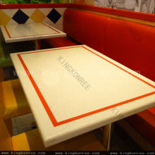 Oem Artificial Stone Restaurant Fast Food Table And Chair Marble Table Tops 760*760mm