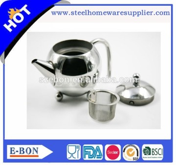 Exquisite craftsmanship stainless steel tea pot with percolator