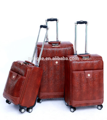 brown color large capacity trolley luggage