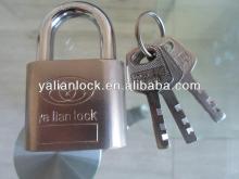 Nickle plated big round corner iron padlock
